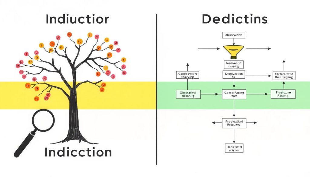 Induktivt vs deduktivt analyse diagram